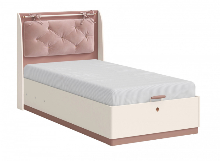 Pat cu spatiu depozitare pentru camera fetelor Colectia Elegance 120x200 cm [4]