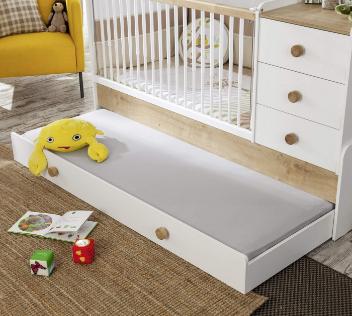 Pat transformabil cu sertare 80 x 180 cm Natura Baby [4]