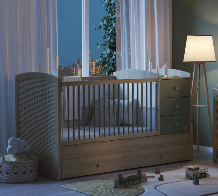 Patut tranformabil pentru bebelus si copii, Colectia LOOF Baby 80 x 180 cm [5]