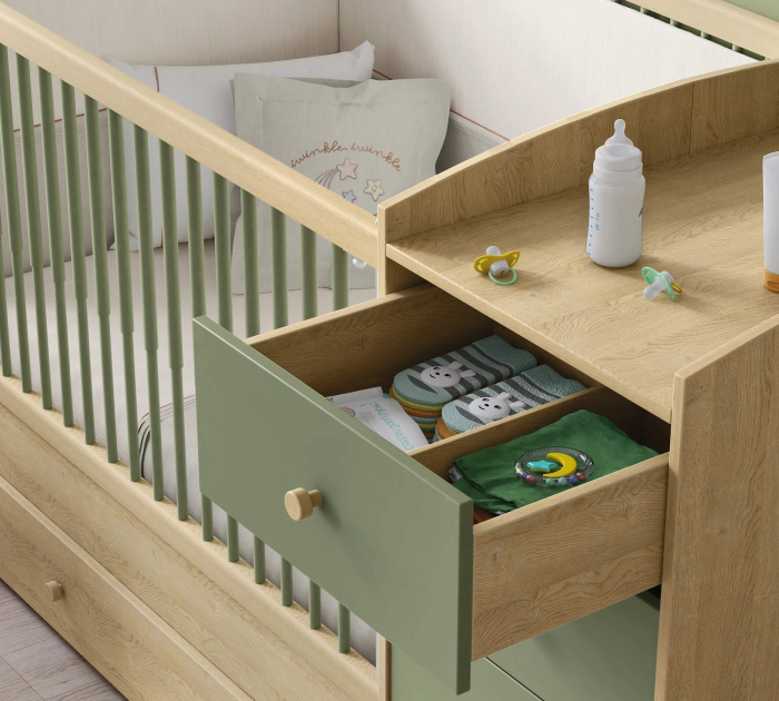 Patut tranformabil pentru bebelus si copii, Colectia LOOF Baby 80 x 180 cm [9]