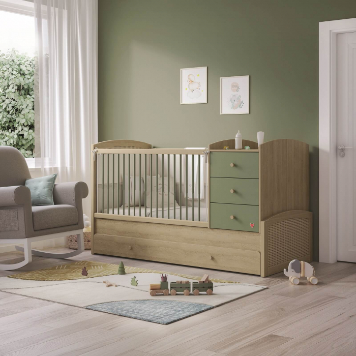 Patut tranformabil pentru bebelus si copii, Colectia LOOF Baby 80 x 180 cm [4]
