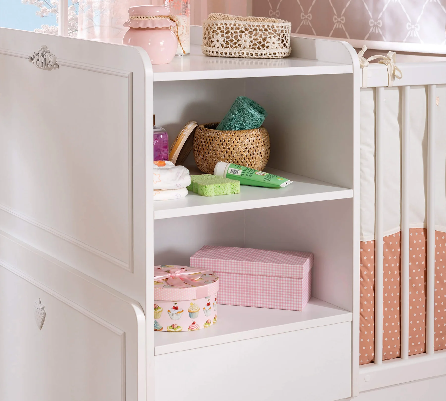 Patut transformabil pentru bebe colectia Romantica Baby, 75 x 160 cm [7]