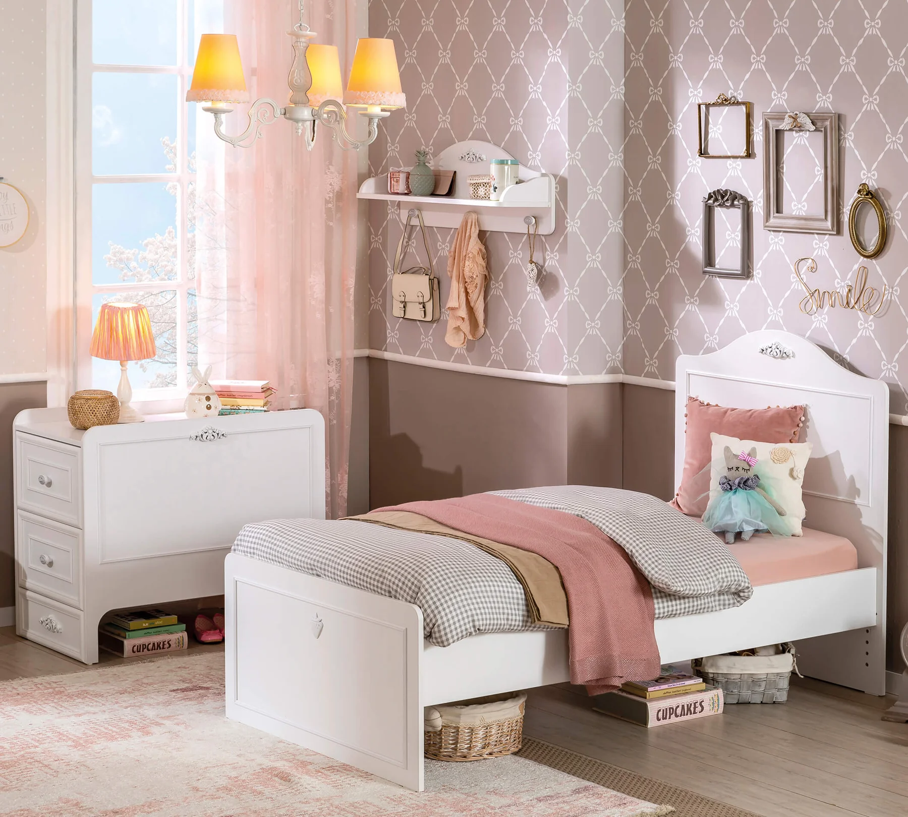 Patut transformabil pentru bebe colectia Romantica Baby, 75 x 160 cm [5]