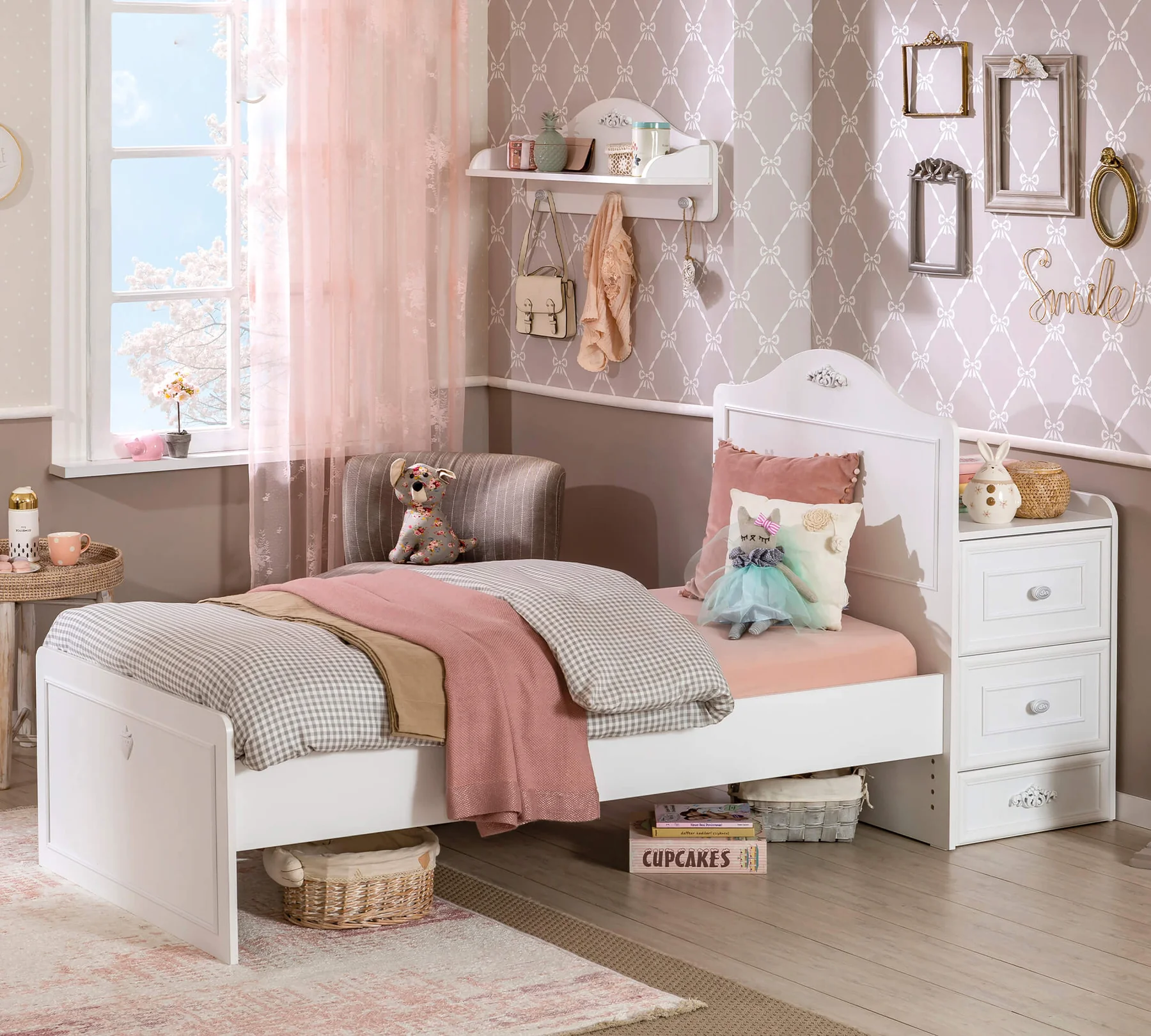 Patut transformabil pentru bebe colectia Romantica Baby, 75 x 160 cm [4]