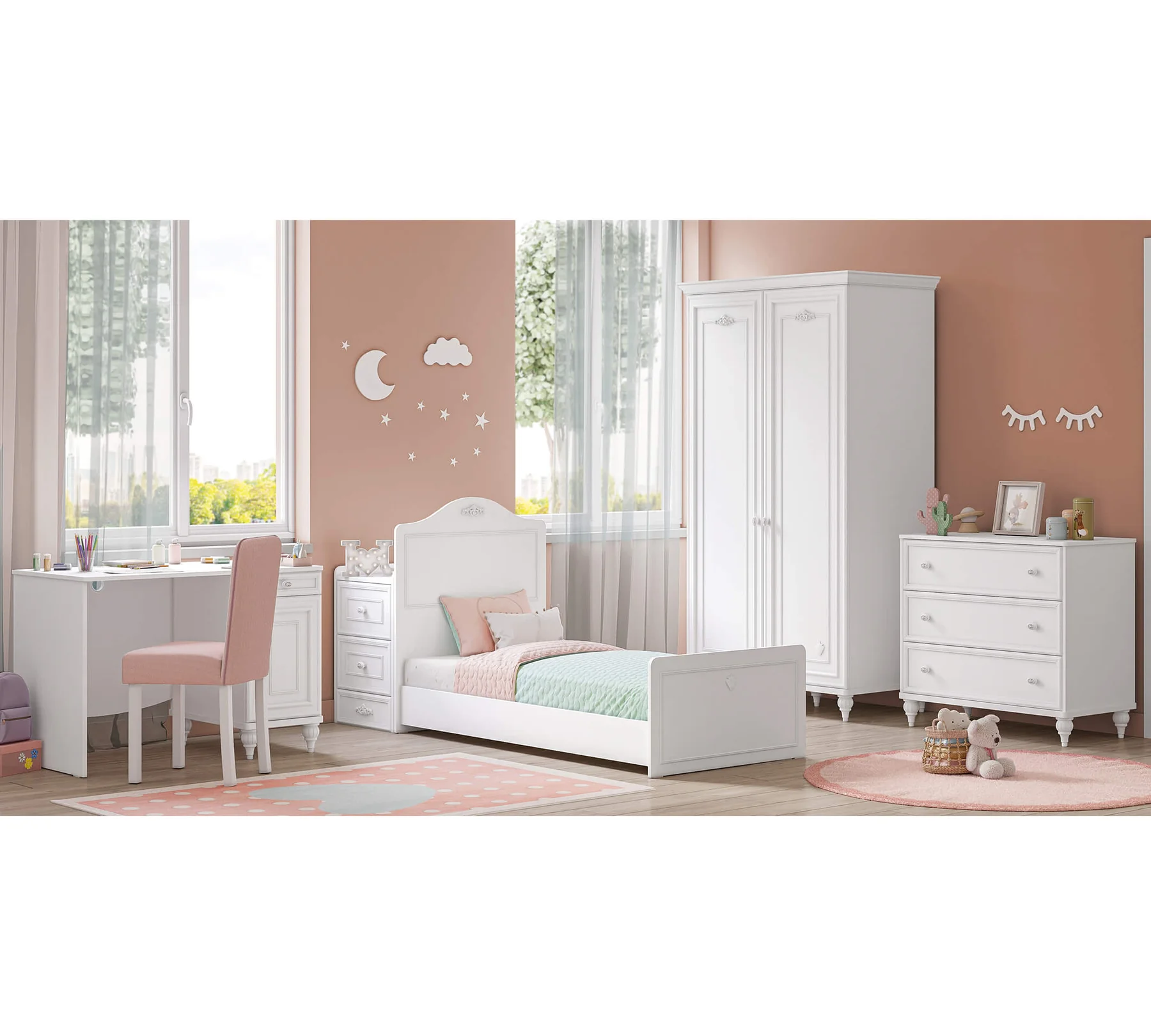 Patut transformabil pentru bebe colectia Romantica Baby, 75 x 160 cm [3]