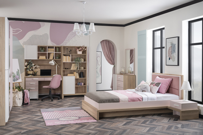 Scaun ergonomic Angel City Roz pentru camera copiilor – reglabil pe înălțime și husă detașabilă [10]