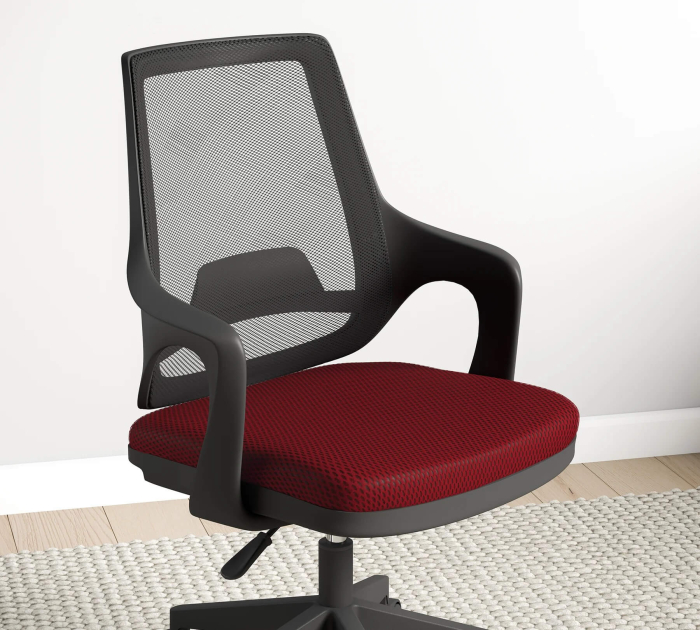 Scaun ergonomic Flex roșu pentru camera copii, cu roți și spătar ventilat [7]
