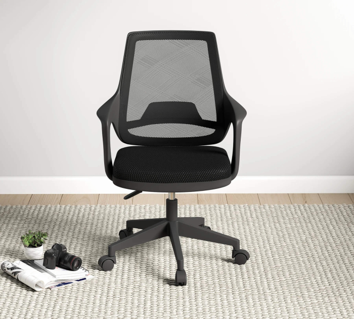 Scaun ergonomic Flex negru pentru camera copii, cu roți și spătar ventilat [3]