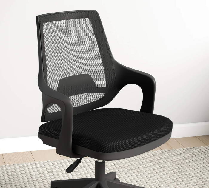 Scaun ergonomic Flex negru pentru camera copii, cu roți și spătar ventilat [4]
