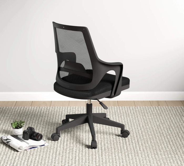 Scaun ergonomic Flex negru pentru camera copii, cu roți și spătar ventilat [5]