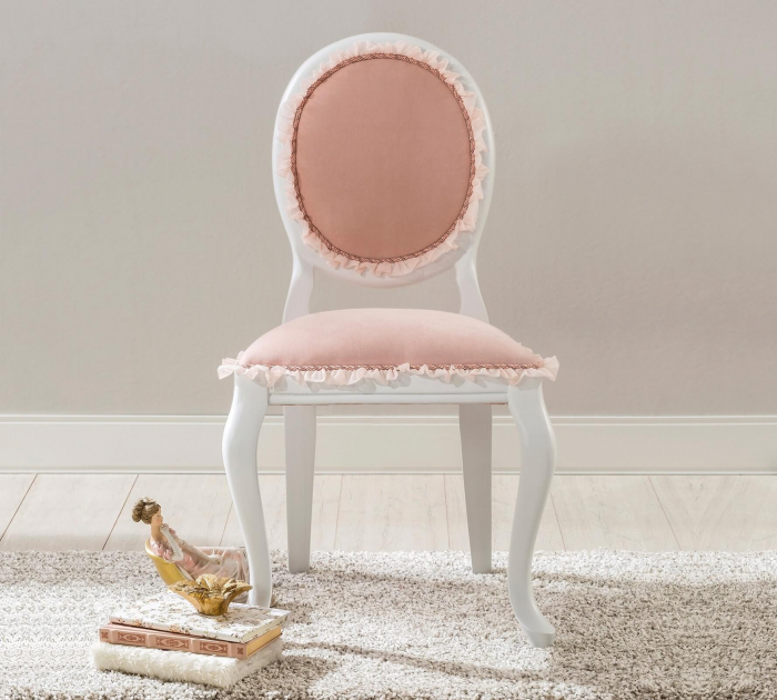 Scaun pentru copii, tapitat cu stofa cu picioare din lemn Dream Salmon [3]
