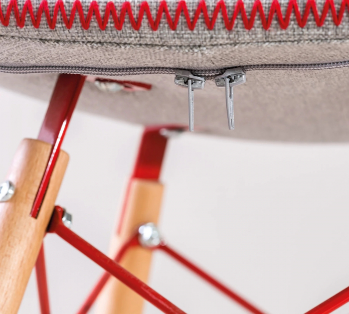 Scaun pentru copii, tapitat cu stofa cu picioare din lemn Quatro Chair Grey [6]