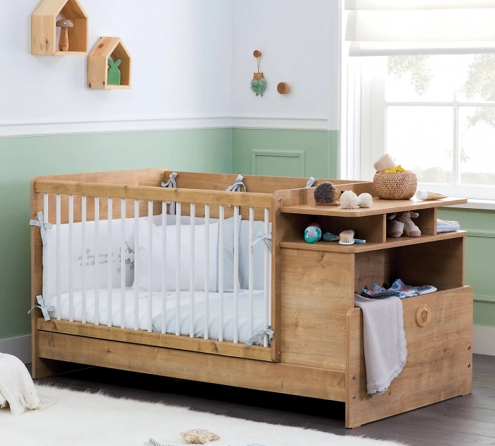 Set lenjerie pentru patut bebe, colectia Cotton baby 75x115 cm [9]