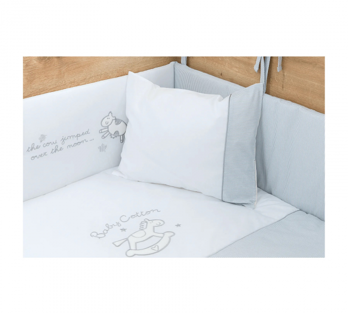 Set lenjerie pentru patut bebe, colectia Cotton baby 75x115 cm [4]
