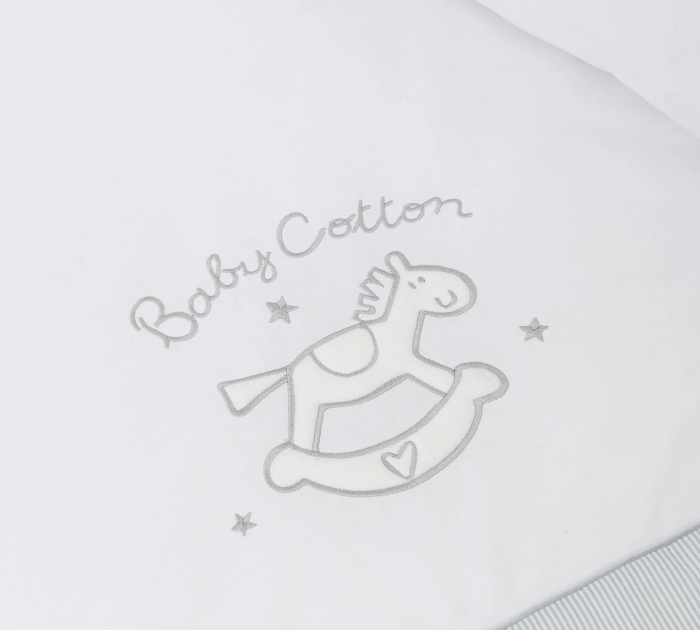 Set lenjerie pentru patut bebe, colectia Cotton baby 75x115 cm [5]