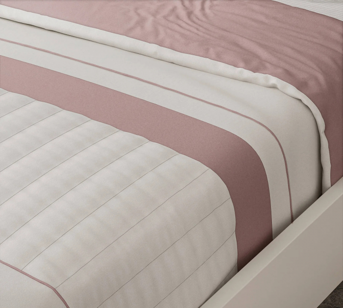 Set pentru pat copii Rossy 175x235 cm – crem cu roz pudrat, design elegant [6]