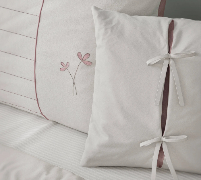Set pentru pat copii Rossy 175x235 cm – crem cu roz pudrat, design elegant [7]