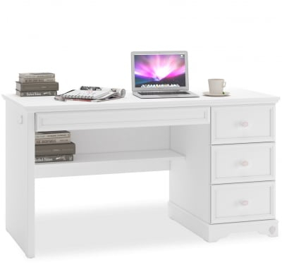 Set Studiu Complet Rustic White – Birou + Biblioteca + Unitate Superioara [3]
