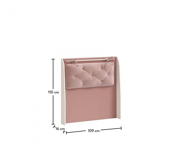 Tablie pal si decor tapitat pentru pat 100x200 cm, Colectia Elegance [9]