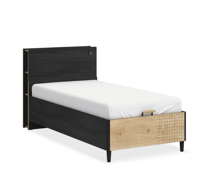 Tablie cu rafturi, pentru patul 100x200 cm, Colectia Black [2]