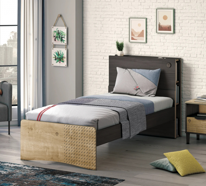 Tablie cu rafturi, pentru patul 100x200 cm, Colectia Black [3]
