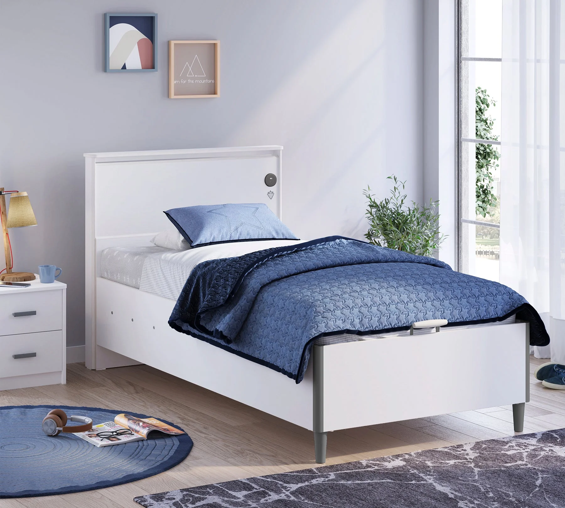 Tablie pentru patul 120x200 cm, Colectia White [3]