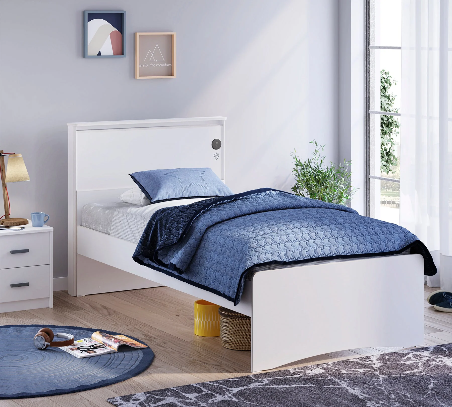 Tablie pentru patul 100x200 cm, Colectia White [2]