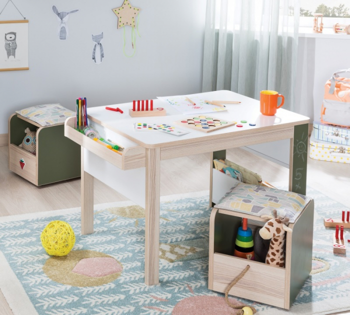 Taburet cu spatiu de depozitare pentru copii,  Colectia Montessori [3]
