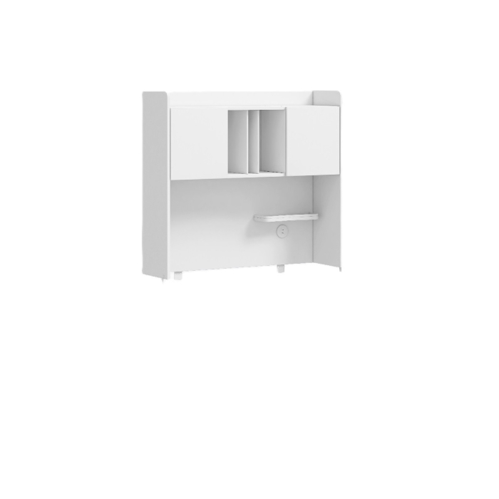 Unitate cu 2 uși pentru birou, cu port USB și rafturi pentru carți, colectia Varia White [1]