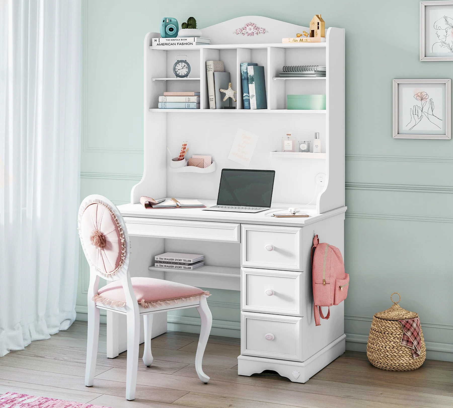 Unitate mica pentru birou de studii Colectia Rustic White [2]