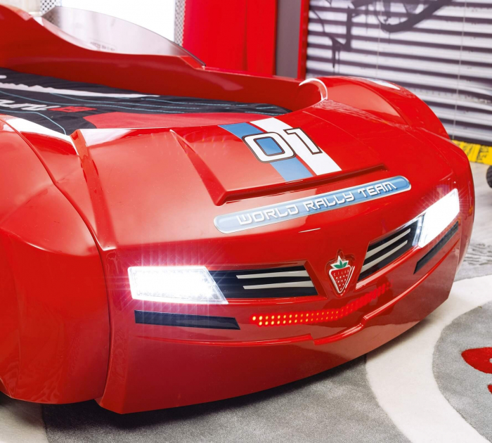 Pat Tematic Formula 1 Biturbo Red pentru Copii, 195x90cm, Efect Luminos [4]