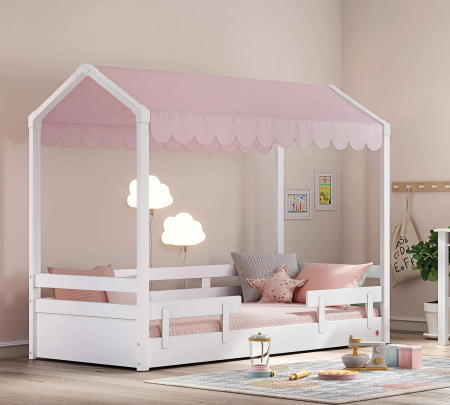 Bara protectie pat camera copii Colectia Montes White [2]