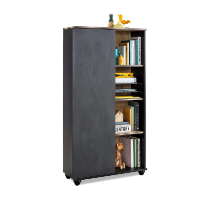 Colectia Black - Biblioteca cu depozitare Colectia Black, 76,5x140x29,5cm