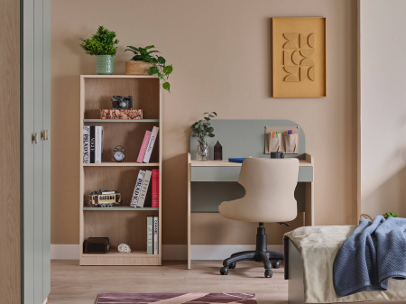 Biblioteca moderna pentru camera copiilor 58x34x138 cm, colectia Mono [1]