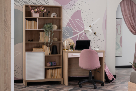 Biblioteca moderna pentru camera fetelor 85x39x168 cm, colectia Angel City [2]
