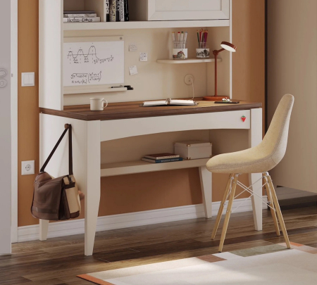 Birou copii colecția Lapel, 120x60x77 cm, design elegant, bej și maro [1]