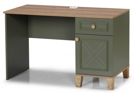 Birou de studiu, verde, 120x75x60 cm pentru camera copiilor, Colectia Atlas [2]