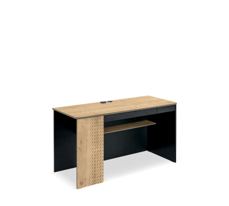 Set Studiu baiet cu 3 Piese - Birou, Unitate si rafturi Colectia Black [3]