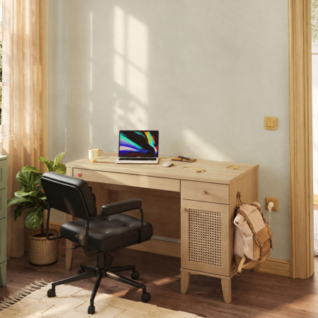 Colectia Loof - Birou mare pentru camera copii si adolescenti, 126x75x62 cm, Colectia Loof New