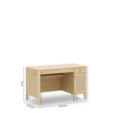 Birou mare pentru camera copii si adolescenti, 126x75x62 cm, Colectia Loof New [2]