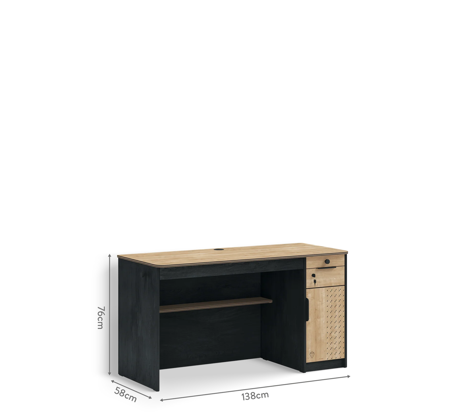 Birou pentru camera copii si adolescenti 138x58x76 cm Colectia Black [3]