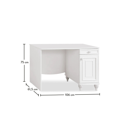 Set Studiu Camera Fete Romantica 3 Piese – Birou + Unitate + Biblioteca [6]