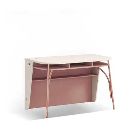 Colectia Elegance - Birou Elegance cu încărcare wireless și picioare metalice – design modern și rafinat