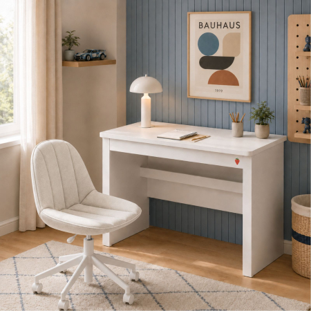 Birou pentru copii cu sertar – Spațiu de lucru modern, colecția Varia White [2]