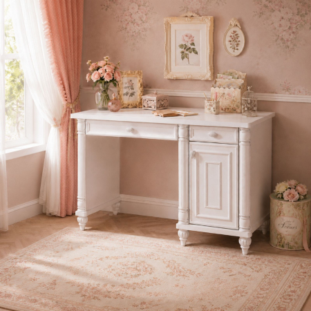 Birouri de studiu camera copii - Birou de studiu pentru copii si tineret Colectia Romantic, 117x62x75 cm