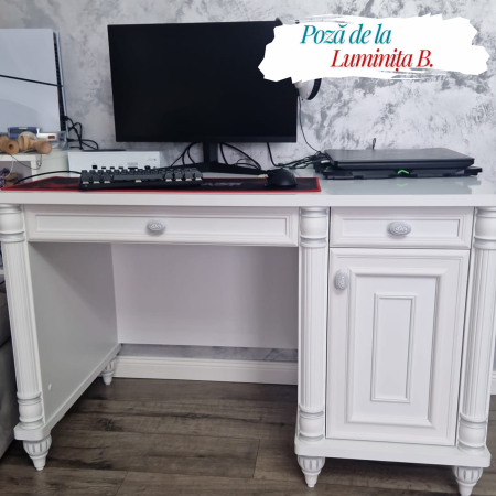 Birou de studiu pentru copii si tineret Colectia Romantic, 117x62x75 cm [6]