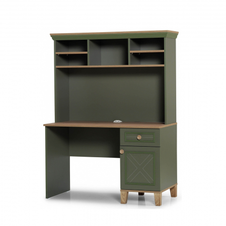 Birou de studiu, verde, 120x75x60 cm pentru camera copiilor, Colectia Atlas [1]