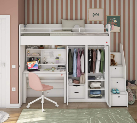 Cadru de jos pentru pat supraetajat Colectia Studio White [3]