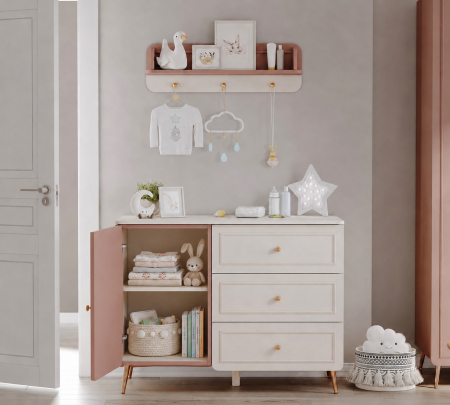 Comoda cu 3 sertare si usa, 112x86x47 cm, Colectia Baby Elegance [3]