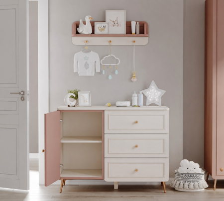Comoda cu 3 sertare si usa, 112x86x47 cm, Colectia Baby Elegance [2]